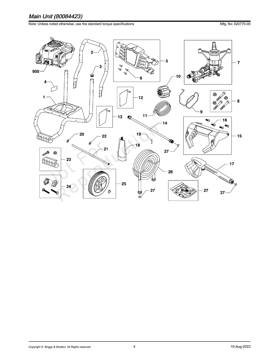 BRIGGS AND STRATTON, 020770-00, IPL.4